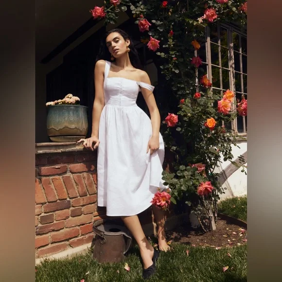 Reformation Tagliatelle Linen Dress | Ivory | 6 Reformation Tagliatelle Linen Dress | Ivory | 6